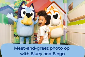Meet and greet with Bluey and Bingo at Bluey x CAMP: Bluey's House